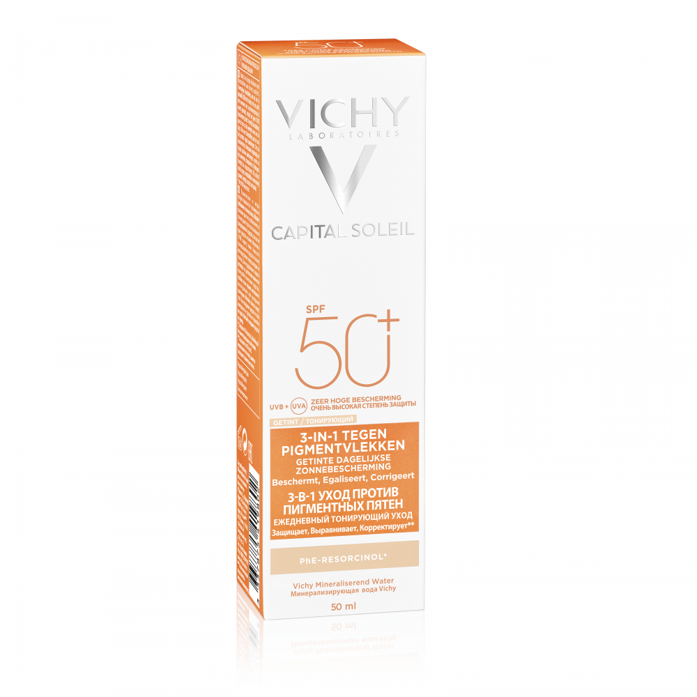 VICHY CAPITAL SOLEIL SPF50+ слънцезащитен крем за лице против пигментни ...